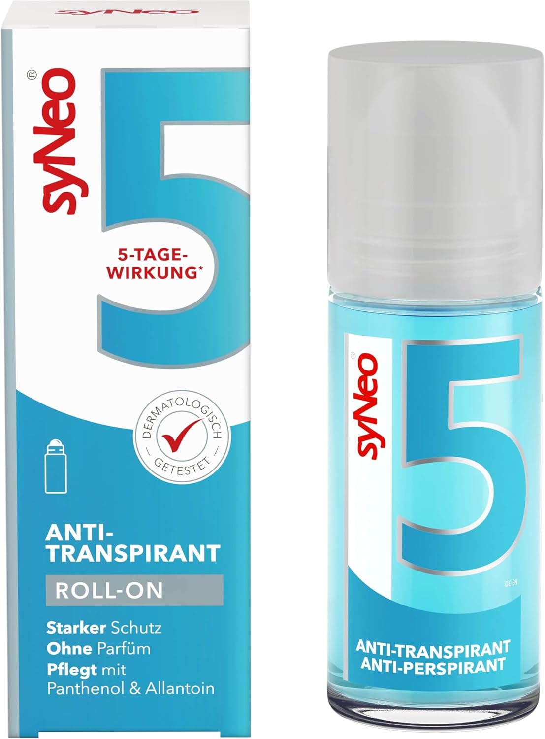 syNeo 5 antiperspirant Roll-On, roller for women and men, anti sweat deodorant antiperspirant deodorant, 1 pack (1 x 50ml)