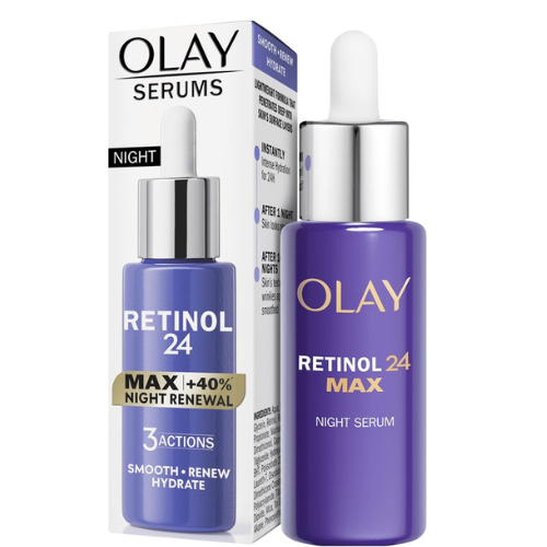 Olay Retinol 24 MAX* Nachtserum - 3 Acties: Gladmaken, Vernieuwen en MAX* hydrateren - 40 ml