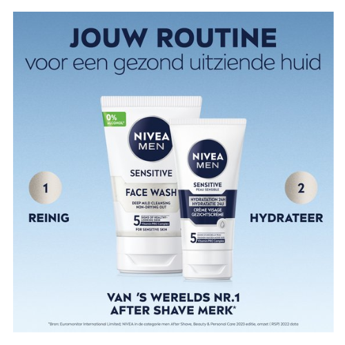 NIVEA MEN Sensitive Dagcrème Gezicht - 24H Hydratatie - Moisturizer - Gezichtscrème - 75 ml