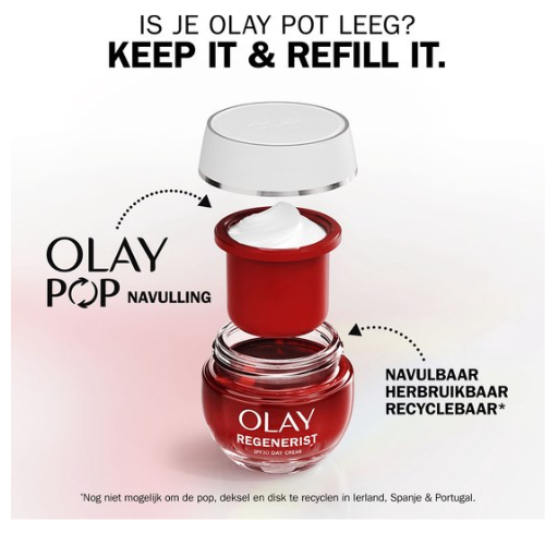 Olay Regenerist Dagcrème SPF30 Navulling - Actief verstevigende hydraterende crème - 50 ml