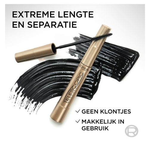 L’Oréal Paris Telescopic Mascara - Lengte mascara voor zichtbaar langere wimpers - Volume zonder klontjes - Zwart - 8ml