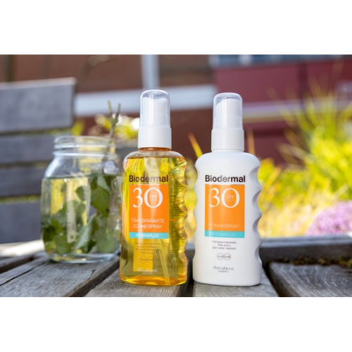 Biodermal zonnebrand - Hydraplus - Transparante zonnebrand spray SPF30 - 175ml