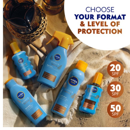NIVEA SUN Protect & Bronze Zonnebrand Spray - SPF 50 - Zonnespray - Waterproof - Beschermt en stimuleert een bruine huid - Met pro-melanine extract - 200 ml
