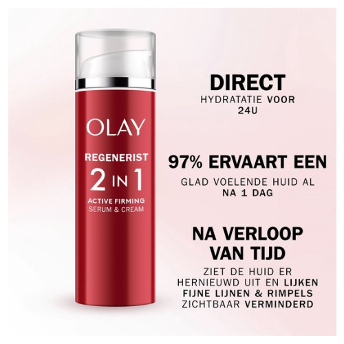 Olay Regenerist Dagcrème & Serum 2-in-1 - Actief verstevigende anti-veroudering verzorging - 50ml