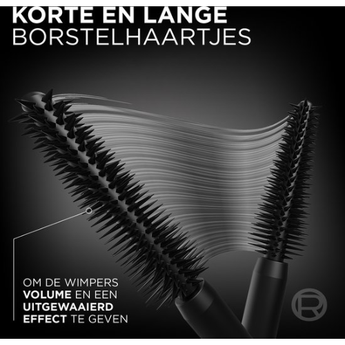 L'Oréal Paris Panorama Mascara Black - Lengte, separatie en volume Mascara - korte en lange borstelhaartjes voor groter lijkende ogen - Mascara voor gevoelige ogen – Zwart - 8ml - voordeelverpakking - 3 Stuks