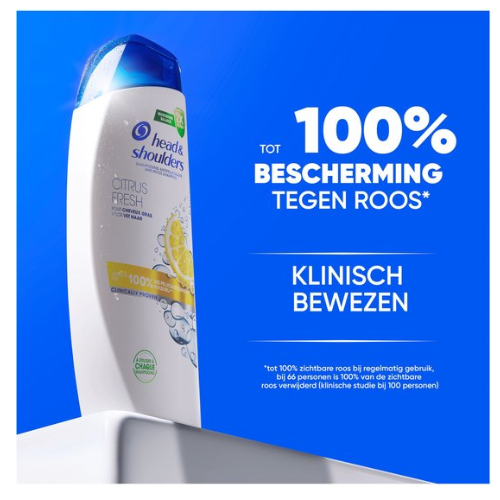 Head & Shoulders Citrus Fresh - Anti-Roos Shampoo - Voor Vet Haar - Dagelijks Gebruik - Voordeelverpakking 6 x 400 ml