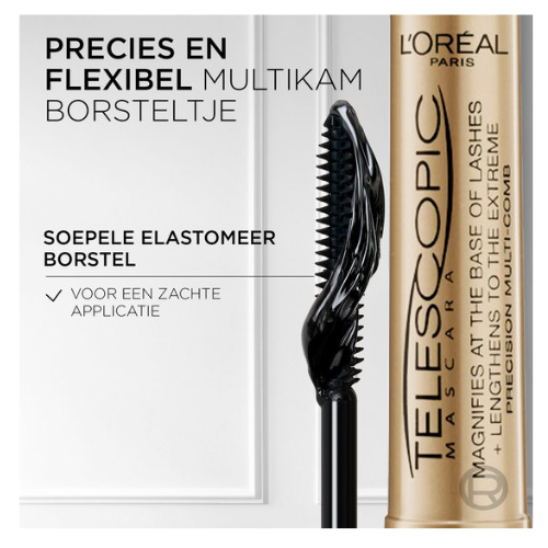 L’Oréal Paris Telescopic Mascara - Lengte mascara voor zichtbaar langere wimpers - Volume zonder klontjes - Zwart - 8ml