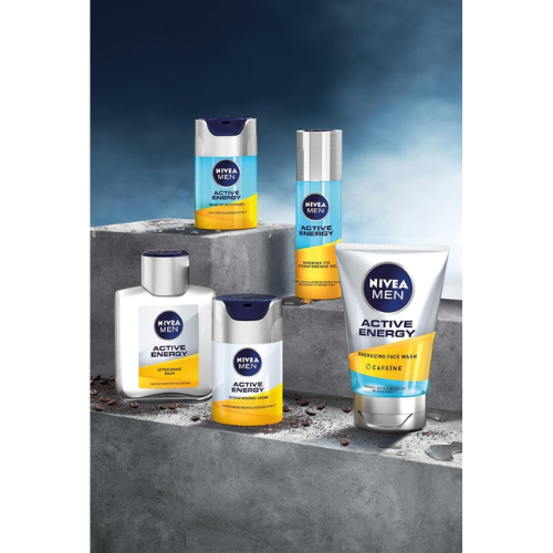 NIVEA MEN Active Energy Gezichtscrème - Dagcrème Normale huid - Moisturizer - Crème Gezicht - Met cafeïne en vitamine+ complex - 50 ml