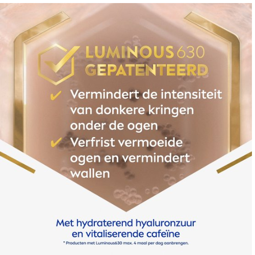 NIVEA CELLular LUMINOUS630 Oogcontourcrème - Oogcrème Donkere Kringen en Wallen en Anti rimpel - Alle huidtypen - Met hyaluronzuur en cafeïne - Eye Cream - 15 ml
