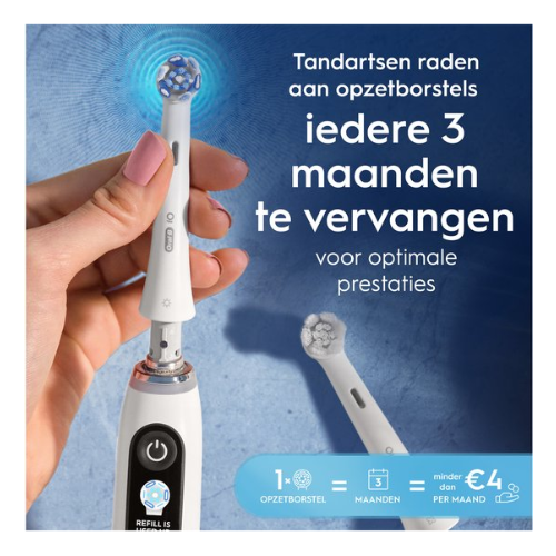 Oral-B iO Ultimate Clean Wit - Opzetborstels Voor Tandenborstel - Verpakking Van 6 Stuks