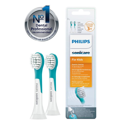 Philips Sonicare For Kids Compact HX6032/33 - Opzetborstel - 2 stuks - Groen