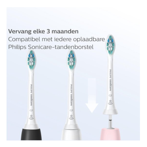 Philips Sonicare W2 Optimal White - Opzetborstels - 4 stuks - Zwart - HX6064/11