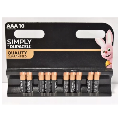 Duracell simply AAA batterijen - 10 stuks