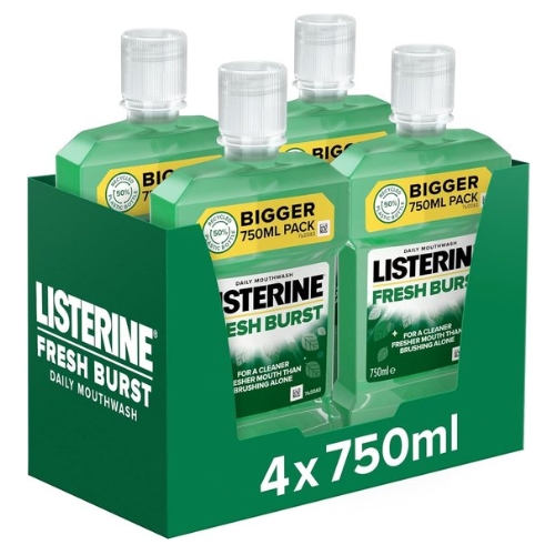 Listerine Mondwater Fresh Mint -voordeelverpakking - 4 x 750ml