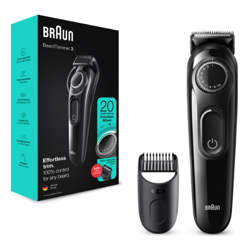 Braun Baardtrimmer 3 BT3324, Baardtrimmer Voor Mannen, Haartrimmer, Voor Gezicht, Haar