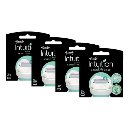 Wilkinson Intuition Sensitive Navul Scheermesjes - Voordeelverpakking 4 x 3 Stuks