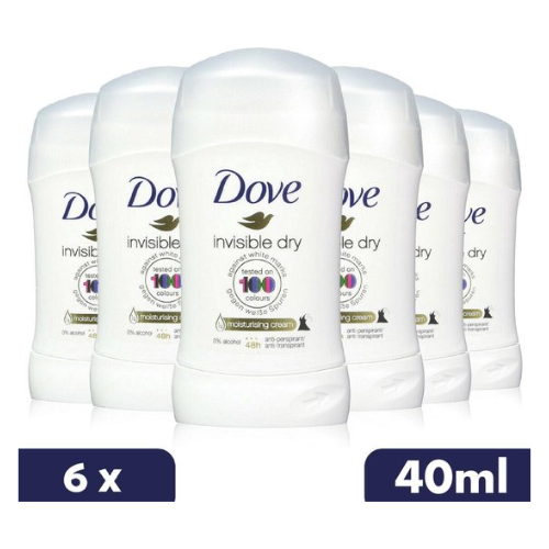 Dove Deo Stick - Invisible Dry - Voordeelverpakking 6 x 40 ml