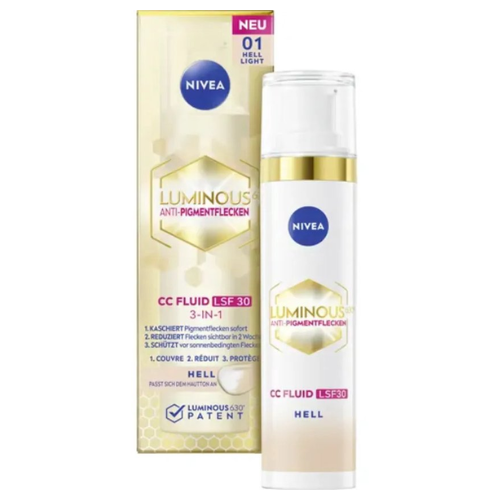 Nivea Luminous 630 Anti-Pigment Spots CC Fluid SPF 30 - 01 Hell Light