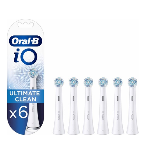 Oral-B iO Ultimate Clean Wit - Opzetborstels Voor Tandenborstel - Verpakking Van 6 Stuks