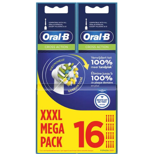 Oral B - Cross Action - Megapak XXXL 16 stuk - navulborstels