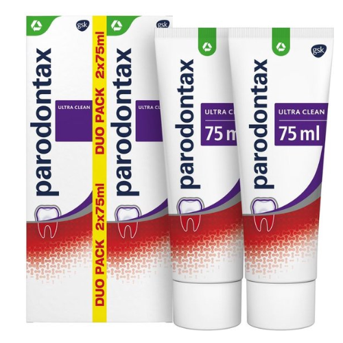 Parodontax - Ultra Clean - daily - Toothpaste - against bleeding gums - 2x75 ml