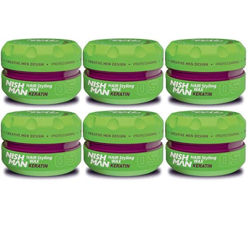 NISHMANWAX 05 HAIR STYLING WAX KERATIN 6 PIECES