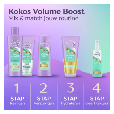 Andrélon - Conditioner - Kokos Volume Boost - 6 x 200 ml