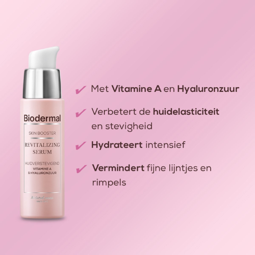 Biodermal Skin Booster Revitalizing serum – Improves skin elasticity and firmness with hyaluronic acid and Vitamin A - Hyaluronic acid serum 30ml