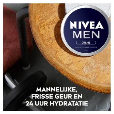 NIVEA MEN crème - Moisturizer - Alle huidtypen - Gezichtscreme Mannen - Vitamine E - Hydrateert en verzorgt -Voordeelverpakking - 5 x 150 ml