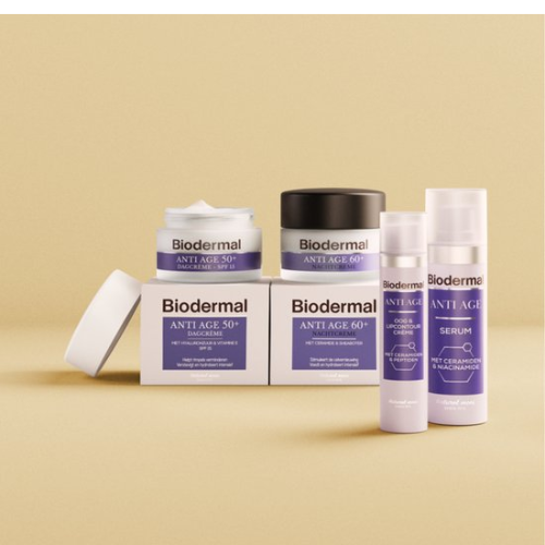 Biodermal Anti Age day cream 60+ - Day cream with hyaluronic acid and ceramide - with SPF15 - Gives the skin more firmness - 50ml