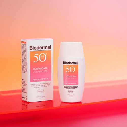 Biodermal Ultralight Sun Fluid - Sunscreen with SPF50+ - with hyaluronic acid - Facial sunscreen