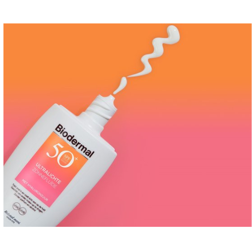 Biodermal Ultralight Sun Fluid - Sunscreen with SPF50+ - with hyaluronic acid - Facial sunscreen