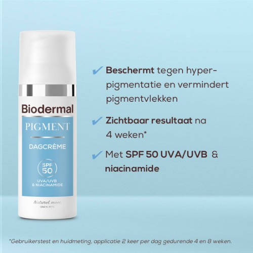 Biodermal Pigment Day Cream - SPF 50 - reduces hyperpigmentation, such as pigment spots - pigment spot cream - 50 ml