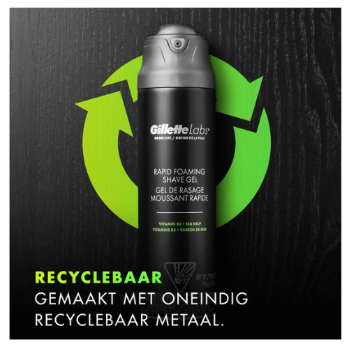 GilletteLabs Fast Foaming Shaving Gel - For Men - Value Pack 6 x 198ml