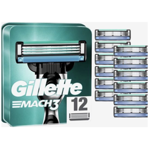 Gillette - Mach3 - Razor Blades/Blade Refills - Pack of 12