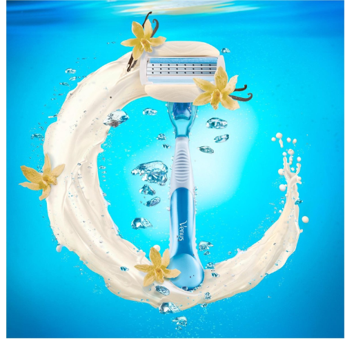 Gillette Venus Comfortglide Vanilla Cream Shaving System + 1 Razor Blade Women