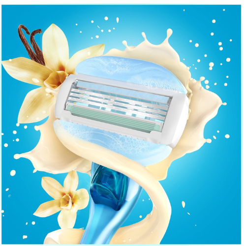 Gillette Venus Comfortglide Vanilla Cream Shaving System + 1 Razor Blade Women