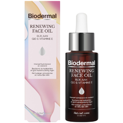 Biodermal facial oil - Renewing Face Oil with powerful skin-specific antioxidants Q10 - Perfect to mix with day cream - Anti-aging Oil - 30ml