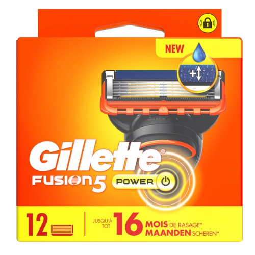 Gillette Fusion5 Power Razor Blades for Men - Pack of 12