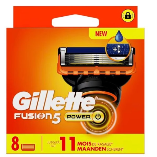 Gillette Fusion power razor blades - 8 pieces