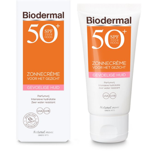 Biodermal Sunscreen for Sensitive Skin - SPF 50 - Sunscreen for the face - 50ml