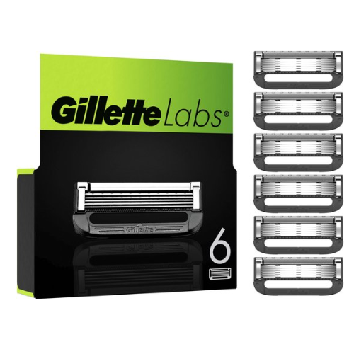 Gillette Refill Blades For GilletteLabs - Exfoliating Bar And Heated Razor - 6 Razor Blades