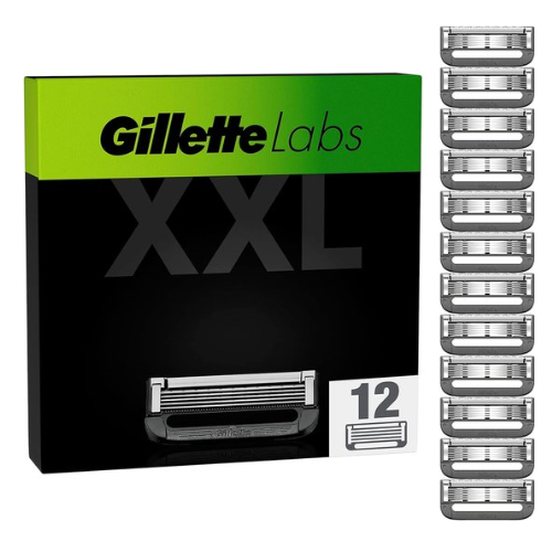 Gillette Refills For GilletteLabs - Exfoliating Bar And Heated Razor - 12 Razor Blades