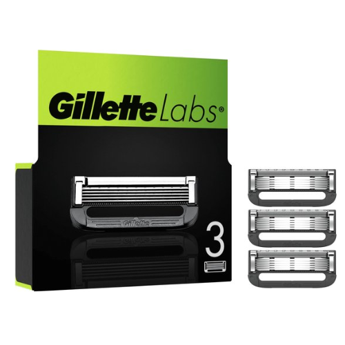 Gillette Refill Blades For GilletteLabs - Exfoliating Bar And Heated Razor - 3 Razor Blades