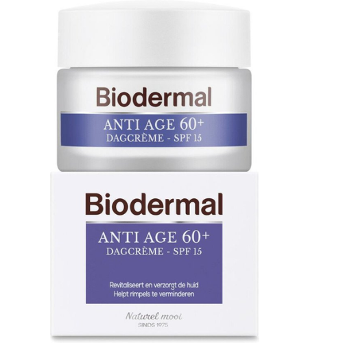 Biodermal Anti Age day cream 60+ - Day cream with hyaluronic acid and ceramide - with SPF15 - Gives the skin more firmness - 50ml