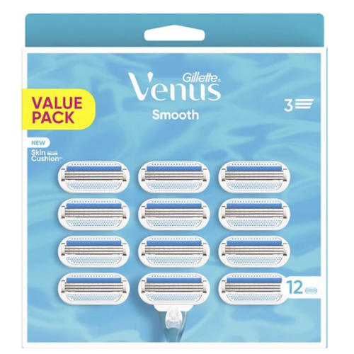 Gillette Venus Razor Blades Smooth - 12 Refill Blades