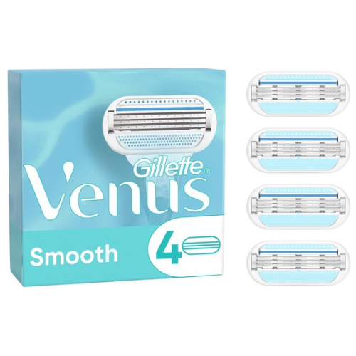 Gillette Venus Smooth Razor Blades For Women - 4 Refill Blades