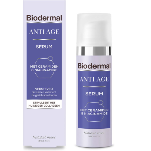 Biodermal Anti Age Serum - Serum for a radiant skin with a mix of skin-specific ceramides and Niacinamide - stimulates natural collagen production - 30 ml