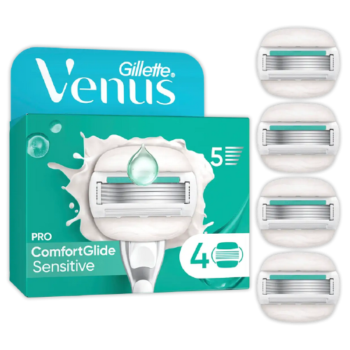 Gillette - Venus - PRO ComfortGlide - Razor - 4 Pieces - For Sensitive Skin - With a Touch of Aloe Vera
