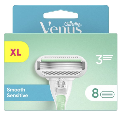Gillette Venus Smooth Sensitive For Women Razor Blades - Pack of 8